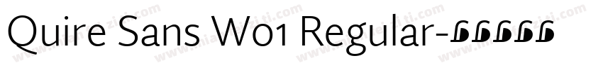 Quire Sans W01 Regular字体转换